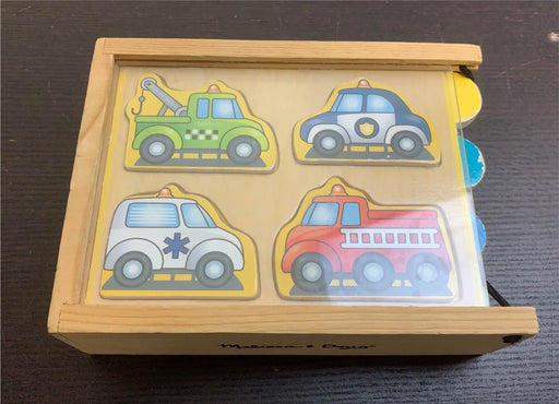 used Melissa & Doug Vehicles Wooden Mini Puzzle Set