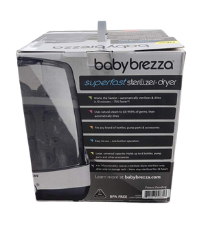 Baby Brezza SuperFast Sterilizer Dryer - White On Black