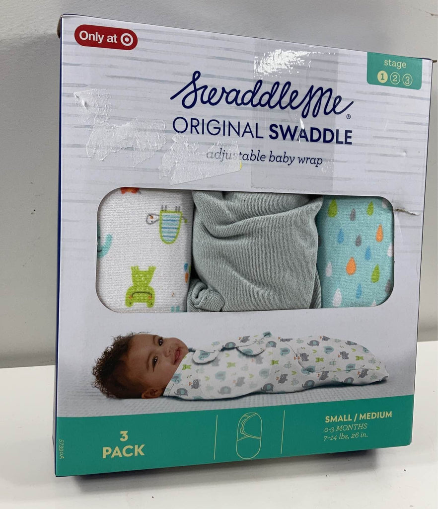Summer Infant SwaddleMe Original Swaddle Wrap, 3pk, Jungle Drops