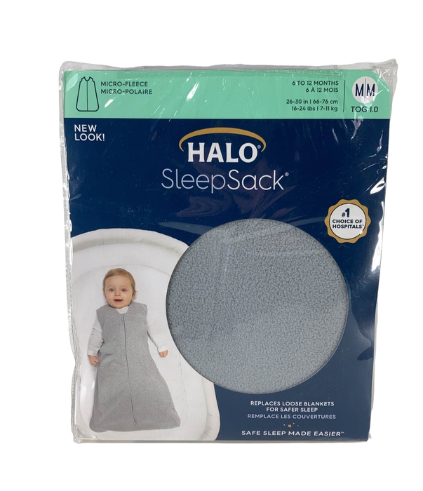 used Halo Micro-Fleece SleepSack, M, Grey
