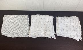 used Ziggy Baby Muslin Blanket, Set of 3