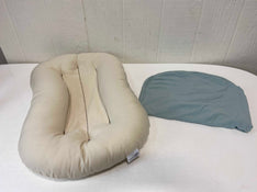 used Snuggle Me Organic Sensory Lounger, Natural, With cover