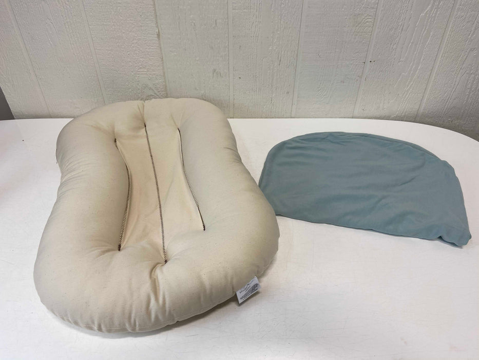 used Snuggle Me Organic Sensory Lounger, Natural, With cover