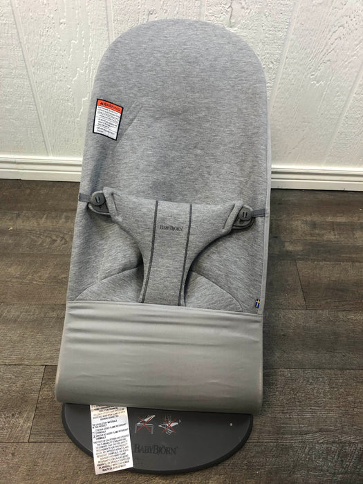 secondhand BabyBjorn Bouncer Bliss, Light Grey 3D Jersey