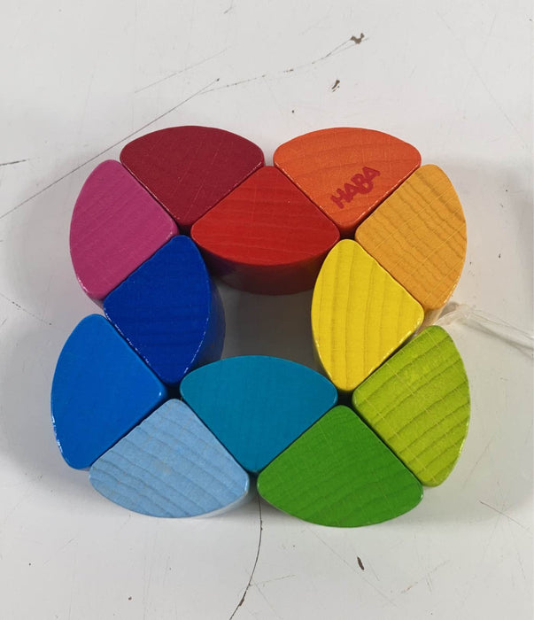 secondhand HABA Rainbow Ring Wooden Clutching Toy