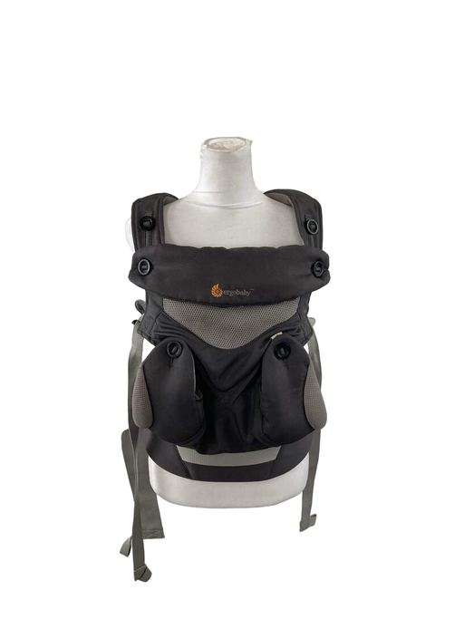 secondhand Ergobaby Four Position 360 Baby Carrier, cool air carbon grey