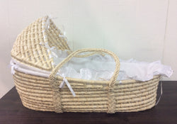 secondhand Badger Basket Natural Moses Basket with Hood