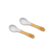 used Avanchy Bamboo Baby Spoons 2-Pack, Gray