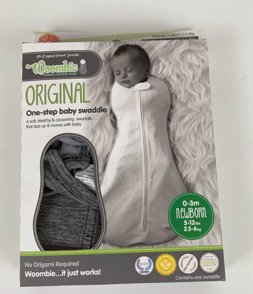 secondhand Woombie Original Swaddle, 5-13 lb, Gray