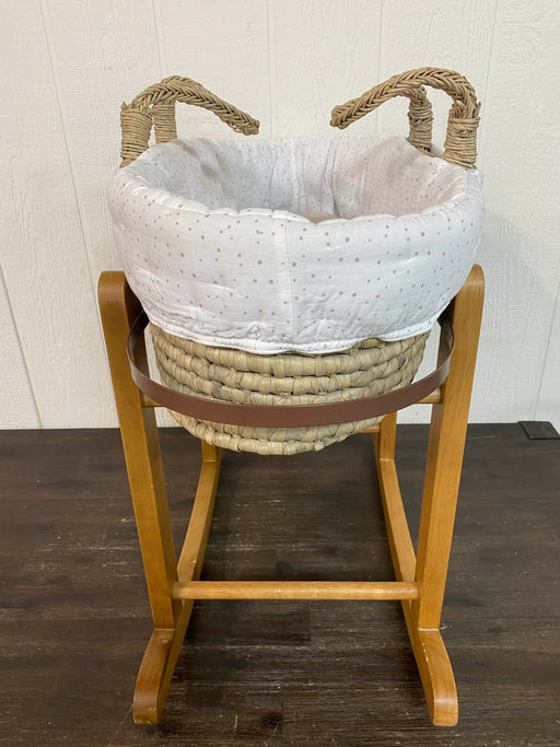 secondhand Restoration Hardware Moses Basket And Stand