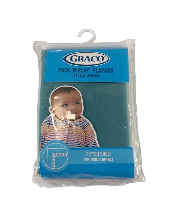 Shop Graco Pack 'n Play Fitted Sheet, Aqua at GoodBuy Gear
