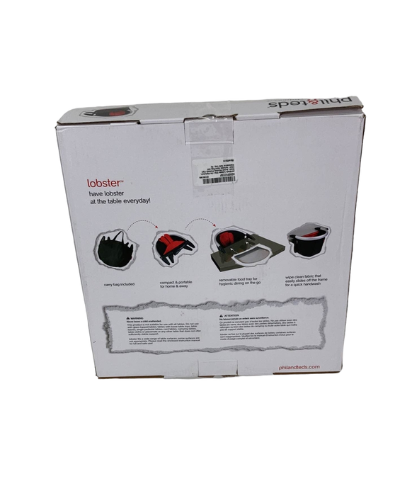 secondhand Phil & Teds Lobster Hook On High Chair, Black