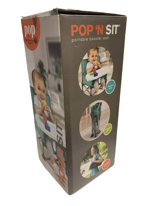 secondhand Summer Infant Pop 'n Sit Portable Booster, Original, Teal & Grey