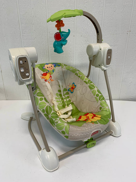 used Fisher Price Space Saver Swing and Seat