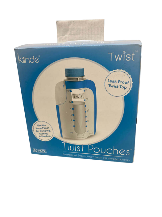 secondhand Kiinde Twist Pouches, 6oz, 20 Pack