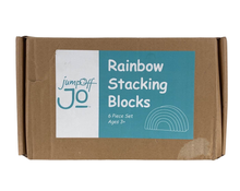 secondhand JumpOff Jo Wooden Rainbow Nesting Blocks, Pastel