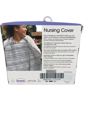 Boppy Nursing Cover in Grey Watercolor Stripes