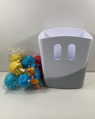 secondhand Ubbi Bath Toy Drying Bin & Toys Set