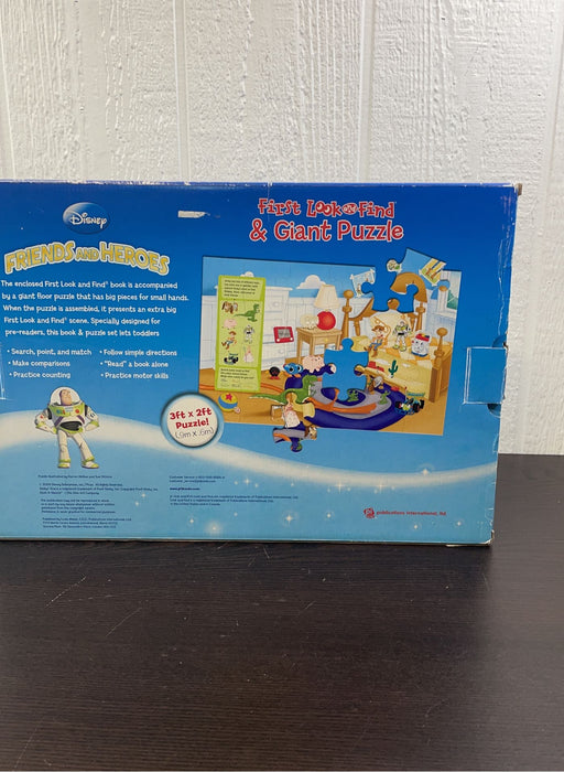 secondhand Disney Floor Puzzle, Friends & Heroes Look & Find