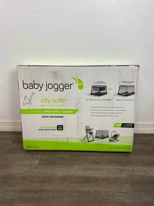 secondhand Baby Jogger City Suite Multi-Level Playard, In Graphite