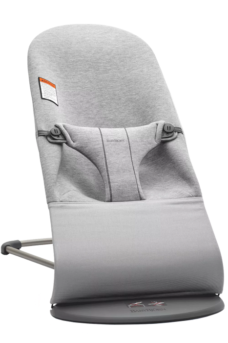 used BabyBjorn Bouncer Bliss, Dark Gray Frame, Light Gray 3D Jersey