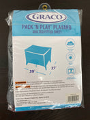 secondhand Graco Quilted Pack N Play Playard Sheet, Stone Gray