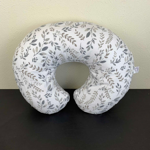 secondhand Boppy Nursing Pillow, Grey Taupe Leaves