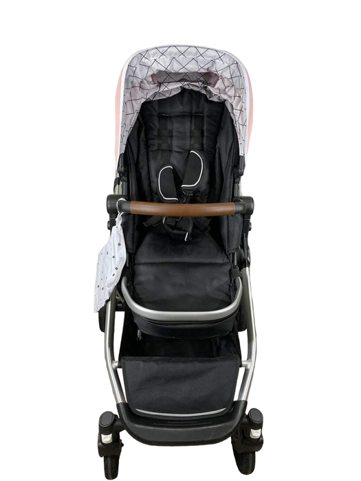 secondhand Mockingbird Single to Double Stroller, 2022, Silver with Penny Leather, Bloom, Windowpane