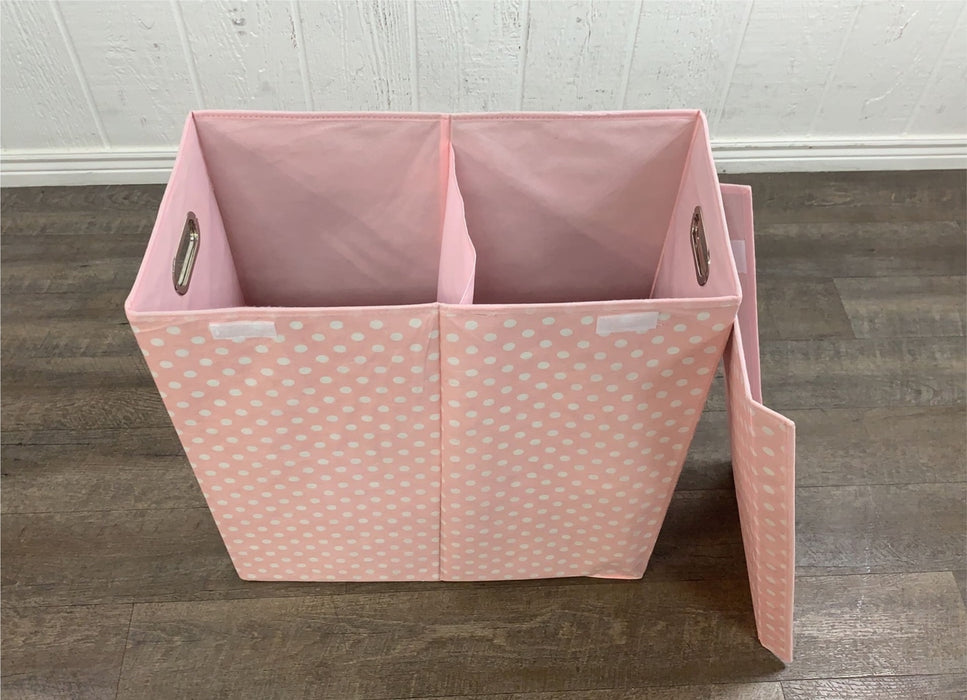 secondhand mDesign 2 Section Collapsible Laundry Basket