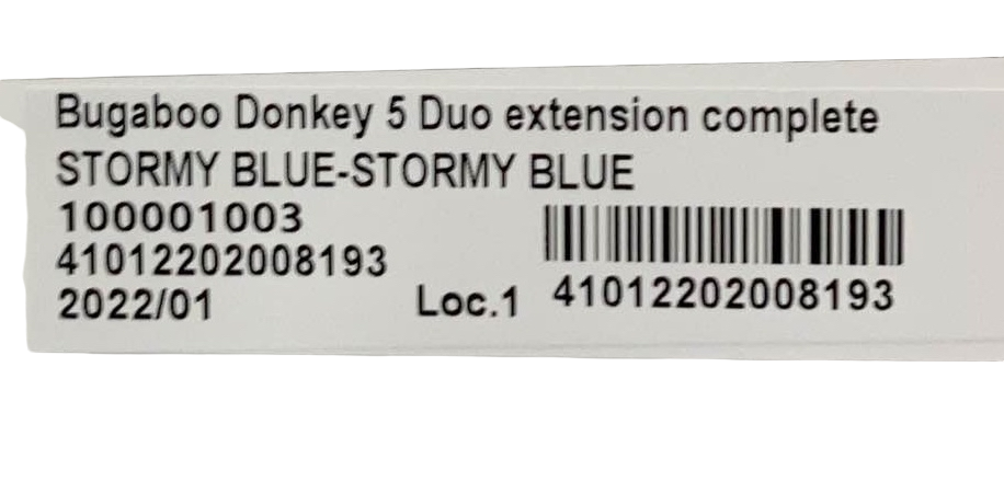 Bugaboo Donkey 5 Duo Extension Set, 2022, Black, Stormy Blue