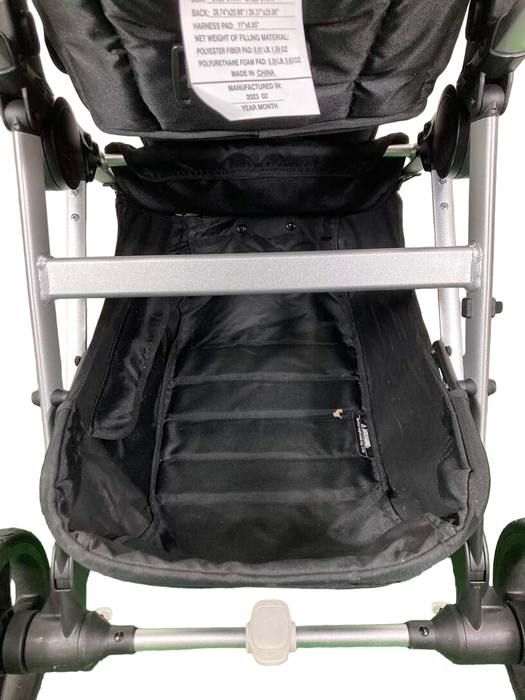 Mockingbird Single Stroller, 2023, Sage, Watercolor Drops, Silver With Penny Leather