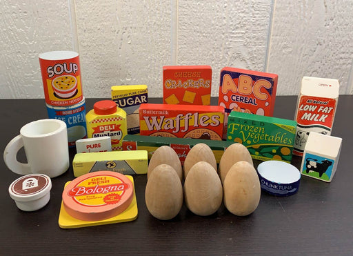 used BUNDLE Wooden Play Food Sets