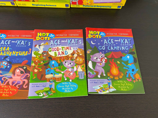 used BUNDLE Educational Books, Hot Dots Jr Cards Numbers Counting & Teaching Dog Pen