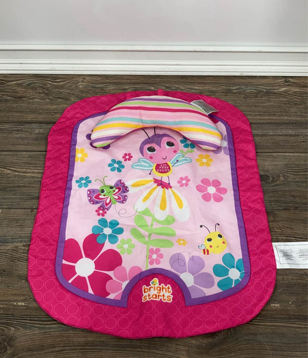 used Bright Starts Tummy Time Prop & Play Mat, Flutter Friends