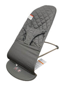 used BabyBjorn Bouncer Bliss, Dark Gray Frame, Anthracite Cotton Classic Quilt