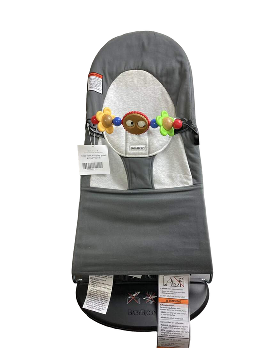 used BabyBjorn Bouncer Balance, Dark Grey/Grey, Black Frame