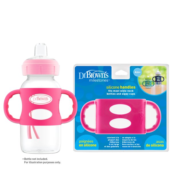 Shop Dr. Brown's Silicone Bottle Handle, Pink at GoodBuy Gear