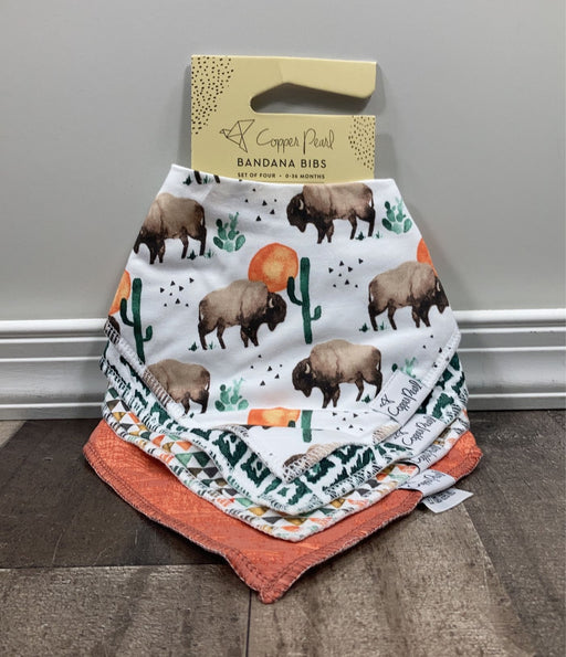 used Copper Pearl Bandana Bibs, Bison 4 pack