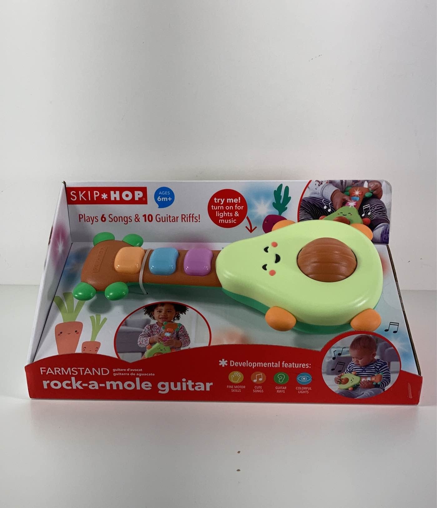 Farmstand Rock-A-Mole Guitar Baby Toy