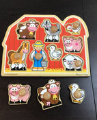 secondhand Melissa & Doug Jumbo Knob Puzzle