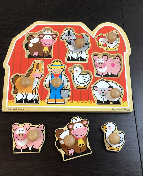 secondhand Melissa & Doug Jumbo Knob Puzzle