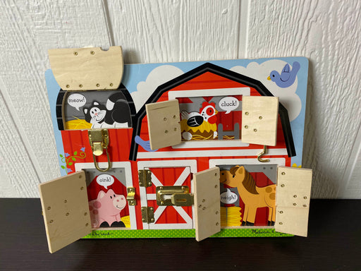 secondhand Melissa & Doug Latches Board, - Barn