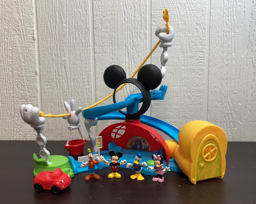 used Fisher Price Mickey Mouse Zip, Slide And Zoom Clubhouse