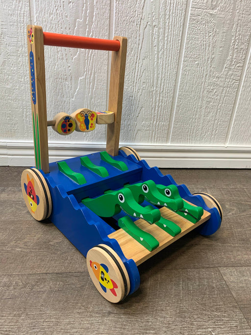 used Melissa & Doug Deluxe Chomp and Clack Alligator Wooden Push Toy And Activity Walker