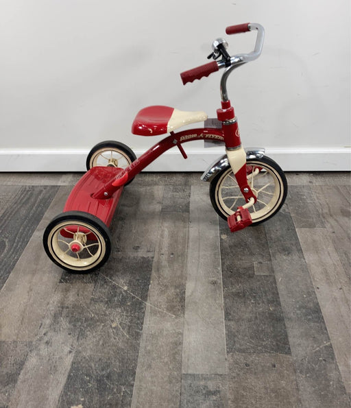 secondhand Radio Flyer Classic Red Tricycle with Push Handle, Red