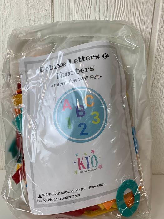 used KTO Deluxe Letters And Numbers Felt Wall Set