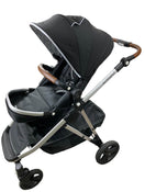 used Mockingbird Single to Double Stroller, 2022, Silver with Penny Leather, Windowpane, Black