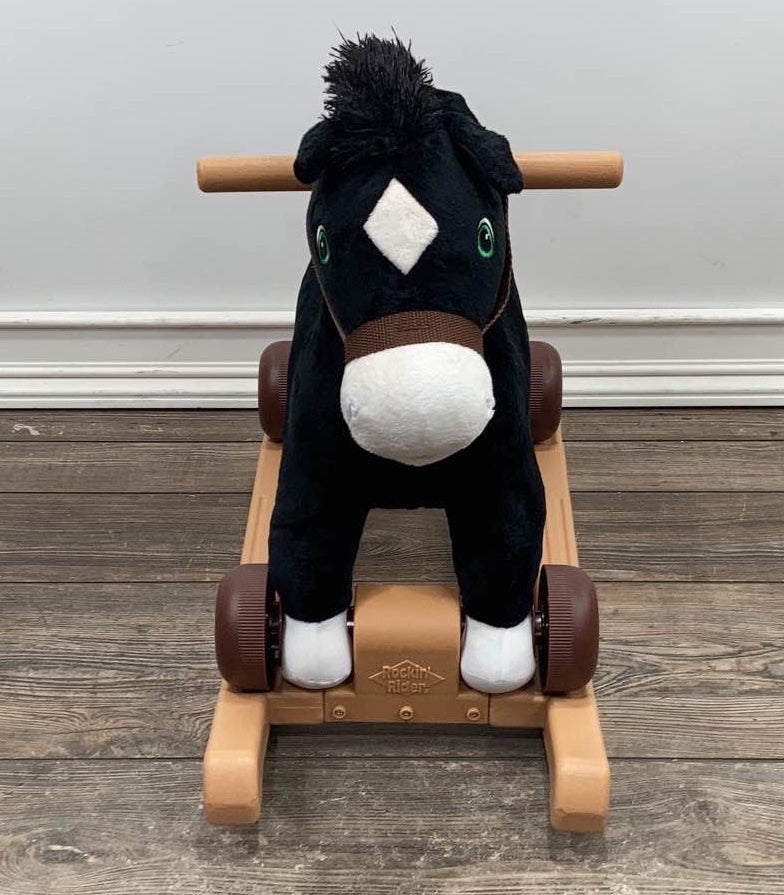 Rockin’ Rider 2in1 Pony RideOn, Black