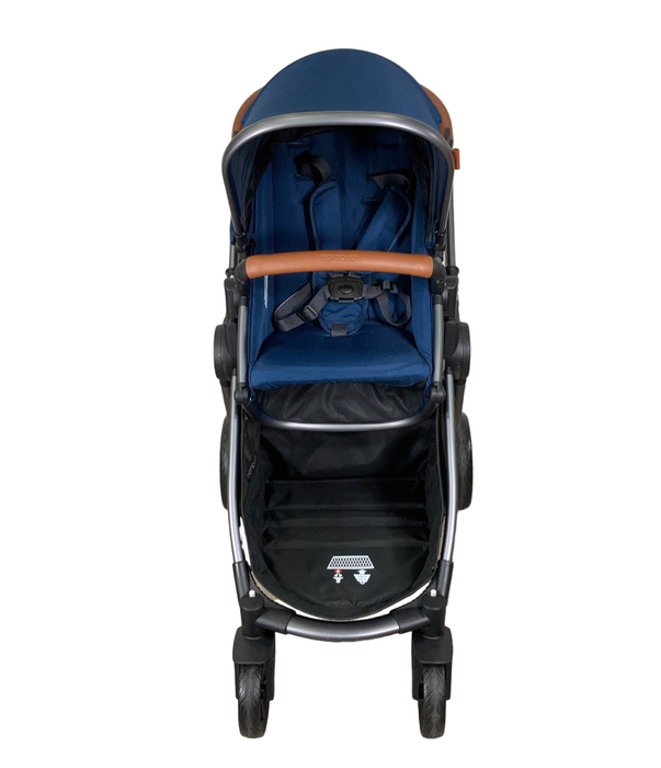 secondhand Mompush Ultimate 2 Baby Stroller, Navy with Grey Frame, 2022