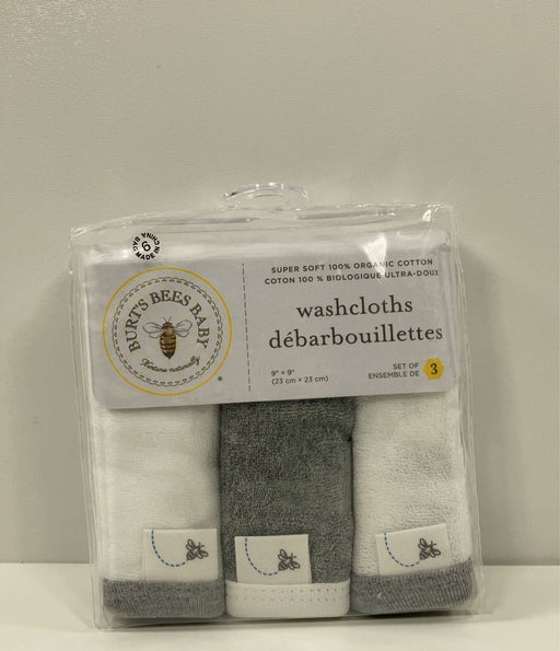 used Burt's Bees Baby Washcloths, 3 Pack